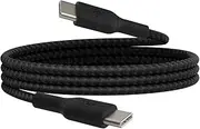 Belkin CAB004bt1MBK Braided USB-C to USB-C Cable (Boost Charge USB-C Cable, USB-C Fast Charge Cable for Note10, S10, Pixel 4, iPad Pro and More) USB Type-C Fast Charging Cable, Black, 3.3 Feet