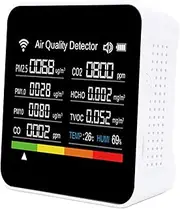Air Quality Detector - 14 in 1 Professional Indoor Air Quality Monitor,Professional Indoor Air Quality Meter, PM2.5 Display Smart Portable Temperature Humidity Tester