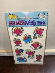 1971 SCRATCH N SNIFF MR. MEN AND LITTLE MISS Helpful STICKERS SEE THRU MARK 1