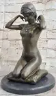 Valentine`s Day Giift Figure Bronze Marble Statue Nude Female Art Deco Statue