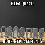 Doors For Hero Quest 7 Pack - 3D Printed Replacement Parts