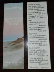 "WHERE TO FIND THE PROMISES OF GOD" BOOKMARK WITH SCRIPTURE - Lot of 5