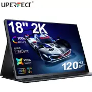 120Hz Gaming Monitor Portable Monitor 18" 2560x1600 2K HDMI USB-C Monitor