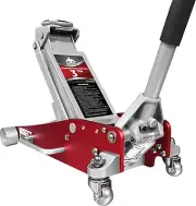 Aluminum and Steel Car Jack, 3 Ton (6,600 Lbs) Hydraulic Floor Jack with Dual Pi