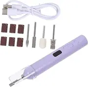 KICHOUSE Manicure Machine Foot Care Drill Bits Nail Polishing Machine Head Drill Bits Nail Tech Pedicure Disc Replacement Cuticle Drill Bits Nail Supplies Nail Polisher Plastic Violet