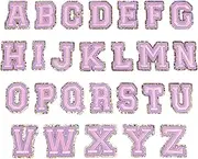 26pcs Iron on Letters, Letter Patches, A-Z Alphabet Fabric Embroidered Patches, Iron on Patches for Clothing, Felt Letters for Jeans Bags Shoes Hats Coats Shirts Socks Clothing DIY Craft