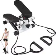 Lixada Stair Stepper For Exercises, Mini Stepper With Resistance Band And LCD