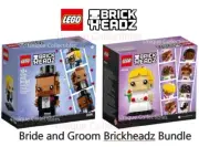 LEGO BrickHeadz Wedding Bride 40383 & Wedding Groom 40384 Set of 2 Brand New