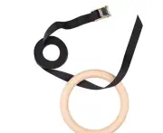 2pcs Wood Gymnastic Rings, Olympic Gym Rings with Adjustable Straps, Heavy Duty Gym Gymnastics fitness birch rings-28mm