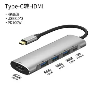 拓展塢 擴展塢 轉接器 Typec轉HDMI適用蘋果macbook電腦iPad投影儀MINI轉換器DP轉接手機連接電視USB顯示器VGA線雷電mac拓展塢『YS0182』