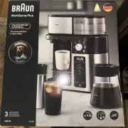 Braun MultiServe Plus 10 Cup Drip Coffee Maker Hot & Cold Brew 7 Sizes Stainless