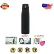 950 ml Sport Water Bottle - One-Touch Flip Top Stainless Steel Mug in Black
