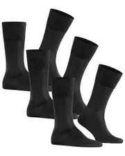 Falke Tiago Cotton Blend Solid Crew Socks, Pack of 3