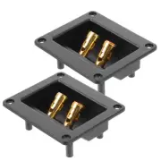 2 Pcs Audio Binding Plate Terminal Box Terminals Speaker Wire Ends Connectors