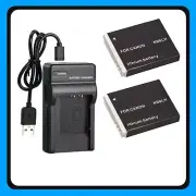 2 X NB-6LH Battery / Charger for Canon PowerShot SX170 IS S200 280HS NB-6L NB6L