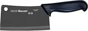 Starrett Professional Stainless Steel Chefs Kitchen Cleaver Knives 8-inch (200mm), Black