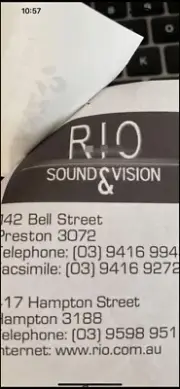 Home theatre complete from RIO sound and vision