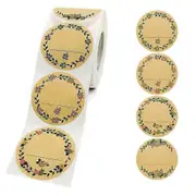 500 Pieces Adhesive Stickers Roll (5*5cm) for Store Owners, Crafts, Jar and Canning Labels, Price Tags