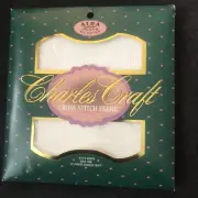 New Charles Craft Cross Stitch Aida Fabric 14 count White 12"x18" Crafting