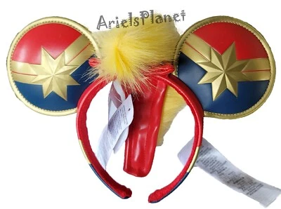 Disney Parks Captain Marvel Higher Further Faster Ear Headband - Adults
