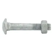 Zenith M12 x 150mm Hot Dipped Galvanised Cup Head Bolt And Nut - 2 pk