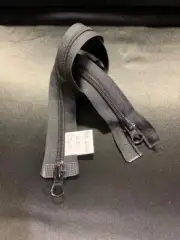 21 1/2" Black Nylon 2-way Separating Zipper with Stylized Metal Pulls