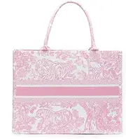 [FENGJINRUHUA] Fashion Luxury Tote Bag Cotton Linen Handbag Large Capacity Jacquard Retro Exquisite