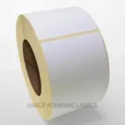 150mmx100mm WHITE SEMI GLOSS LABELS (150x100) FOR THERMAL RIBBON PRINTING.