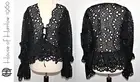HOUSE OF HARLOW Eyelet Baby Doll Double Tie Front Peplum Hem Oversized Blouse M