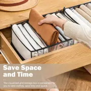 7Grids Clothes Shirt Jeans Storage Box Drawer Organizer Mesh Divider Boxes 1PCS