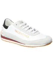 Valentino by Mario Valentino Vinny Leather & Suede Sneaker 6 White