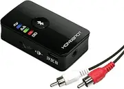HomeSpot Bluetooth Transmitter for TV Headphone Low Latency Wireless 3.5mm Audio Adapter iPad TV to Bluetooth Speaker or Headphones, Works with 3.5mm Aux Devices iPods MP3 CD Player Laptop