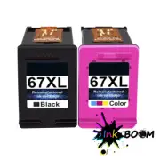 LOT Ink Cartridge replace for HP 67XL ENVY 6052 6055 6075 DeskJet 1255 2755