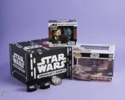 STAR WARS SMUGGLERS COMPLETS BOUNTY BOX with LUKE SPEEDER POP