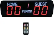 24.3in LED Scoreboard, 5 Digits Electronic Scoreboard, for Basketball Baseball Football Tennis Competition, Indoor Use, Remote Control