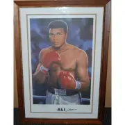 MUHAMMAD ALI HAND SIGNED LIMITED EDITION PRINT ONLINE AUTHENTICS CERTIFICATE