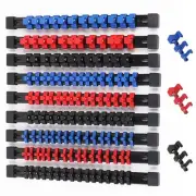 SWANLAKE Organizer Socket Holder, 9PCS 1/4-Inch x 48 Clips, 3/8-Inch x 45 Cli...
