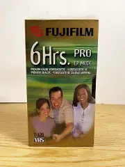 FUJIFILM PRO T120 EP Mode VHS Blank Tapes 2 Pack 6 HRS NOS Unopened Package