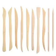 10pcs/set Wooden Clay Carving Modeling Tool Diy Pottery Sculpture Tools NY