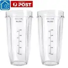 2Pack 24oz Cups Replacement for Nutri Ninja Blender Auto iQ 900w 1000w 1500w
