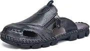 [HoneyStore] Men's Slide Flat Sandals Hollow Slip-on Beach Shoes