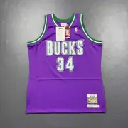 100% Authentic Ray Allen Mitchell & Ness 00 01 Milwaukee Bucks Jersey Size 48 XL