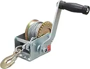Big RED ATRT1061CR Torin 600lbs Capacity Manual Hand Crank Winch with 26.3FT Steel Cable