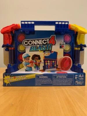 Connect 4 Blast Nerf Hasbro Game 2 Player Nerf Blasters and Nerf Foam Darts New