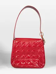 Red Patent Leather Long Strap Cannage Bag