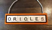 Baltimore Orioles Christmas Ornament Scrabble Tiles HandCrafted in USA