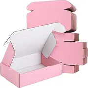 50 Packs Shipping Boxes Cardboard Corrugated Mailer Boxes 6 x 4 x 1.6 Inches Packaging Boxes for Small Business Small Box Cardboard Carton Box Cute Box Mailers for Packaging Product (Pink)