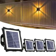 Solar Fence Lights Outdoor Waterproof IP65, Wall Lights Solar Powered with 15...