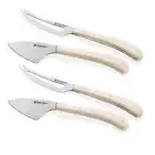 4pc Stanley Rogers Pistol Grip Cream Stainless Steel Hard/Soft Cheese Knife Set