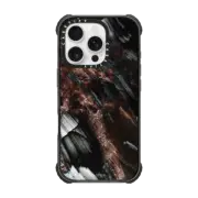iPhone 16 Pro Ultra Impact Case MagSafe Compatible Brown Black Onyx Marble